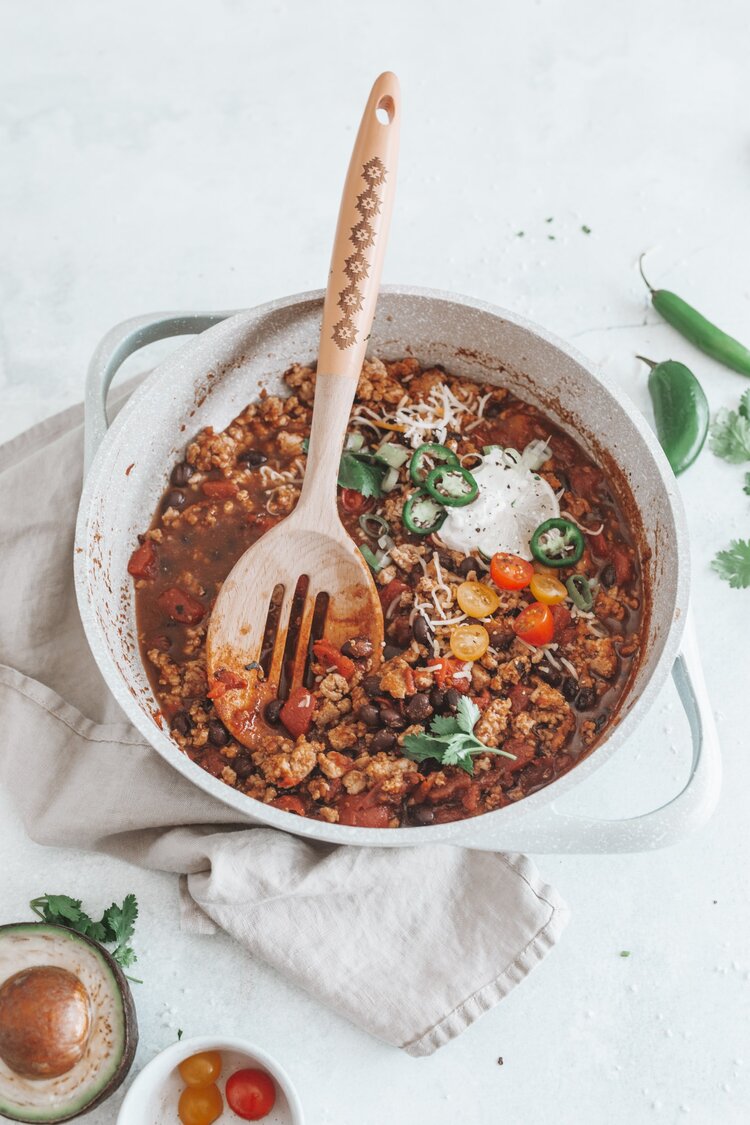 Fresh Three-Bean Vegan Chili